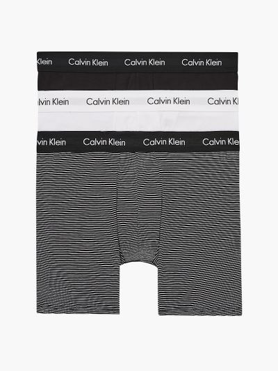 Calvin Klein Underwear HU257175 | Calvin Klein Cotton Stretch Férfi Boxer Fehér / Csíkok / Fekete